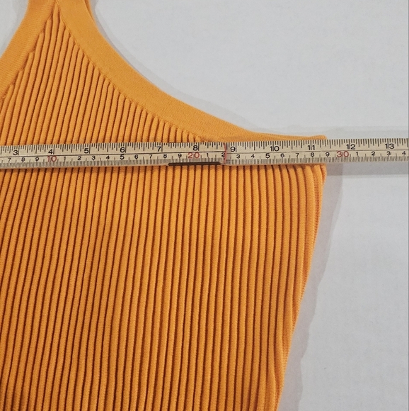 Guess Mel Ottoman One Shoulder Top Thong Bodysuit Small Orange Asymmetrical Top - Picture 9 of 10